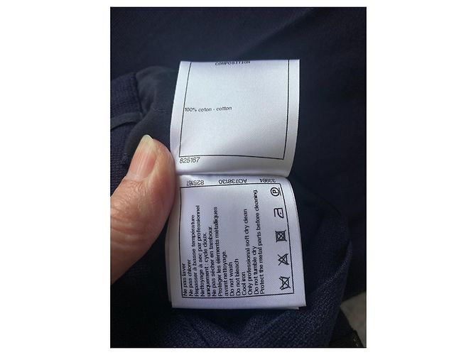 Pantalones Chanel de Algodón Azul Marino - vista 14