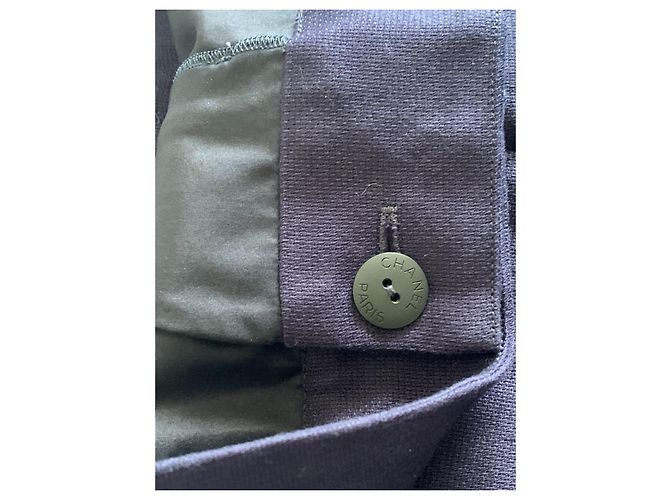 Pantalones Chanel de Algodón Azul Marino - vista 6