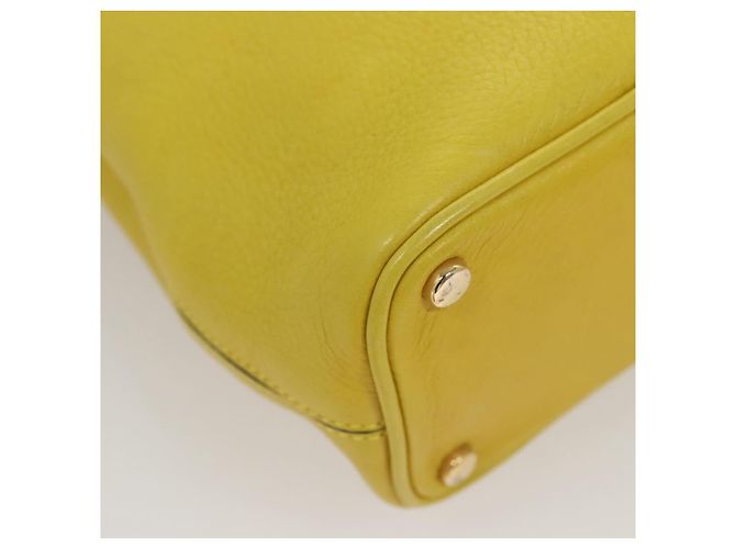 Céline Borsa a Spalla CELINE in Pelle Giallo Oro Auth sw496 D'oro - vista 15
