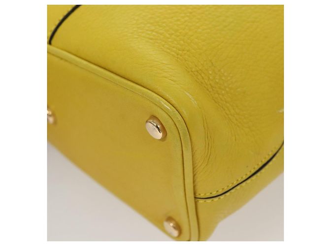 Céline Borsa a Spalla CELINE in Pelle Giallo Oro Auth sw496 D'oro - vista 16