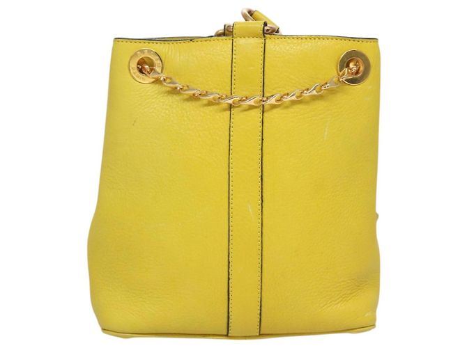 Céline Borsa a Spalla CELINE in Pelle Giallo Oro Auth sw496 D'oro - vista 2