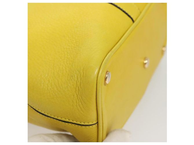 Céline Borsa a Spalla CELINE in Pelle Giallo Oro Auth sw496 D'oro - vista 9