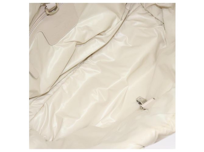 CHANEL Coco Cocoon PM Handtasche Nylon Weiß Mehrfarbig Silber CC Auth bs25111 Mehrfarben - Ansicht 10