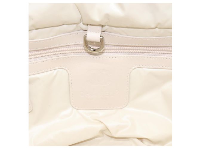 CHANEL Coco Cocoon PM Handtasche Nylon Weiß Mehrfarbig Silber CC Auth bs25111 Mehrfarben - Ansicht 20