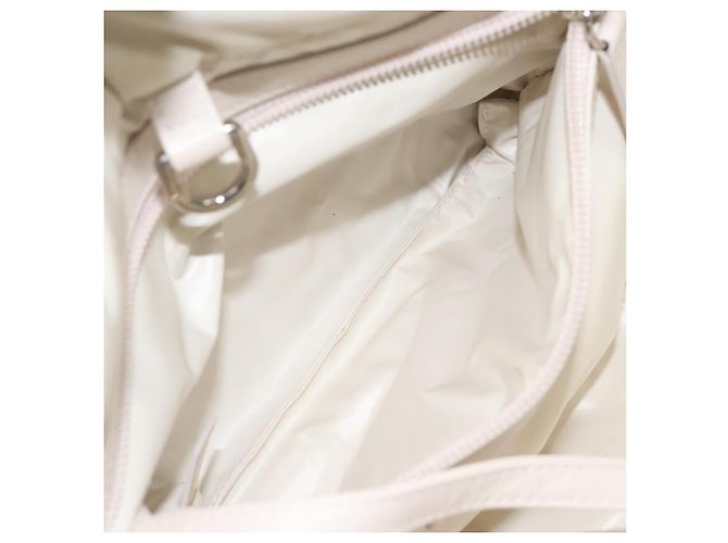 CHANEL Coco Cocoon PM Handtasche Nylon Weiß Mehrfarbig Silber CC Auth bs25111 Mehrfarben - Ansicht 23