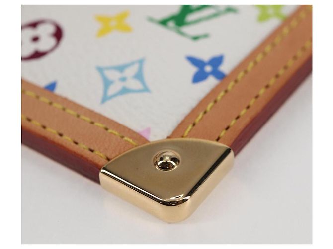 LOUIS VUITTON Monogramm Multicolor Pochette Cles Tasche Weiß M92655 Auth MX081SM - Ansicht 14