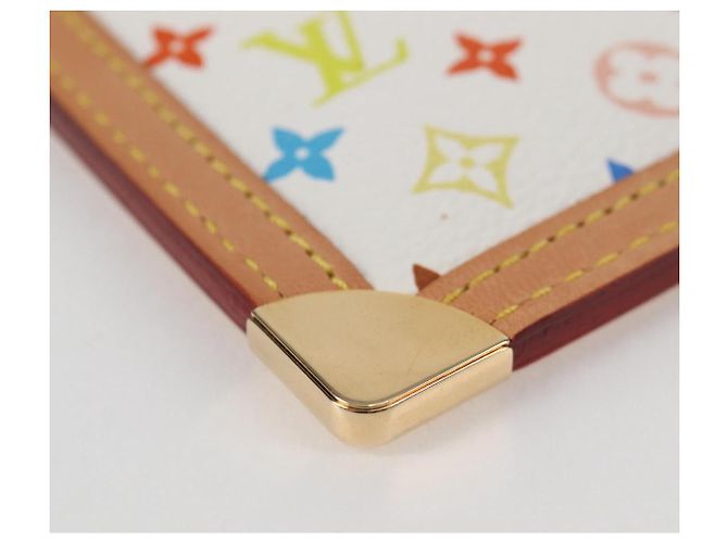 LOUIS VUITTON Monogramm Multicolor Pochette Cles Tasche Weiß M92655 Auth MX081SM - Ansicht 15