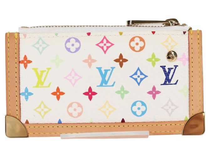 LOUIS VUITTON Monogramm Multicolor Pochette Cles Tasche Weiß M92655 Auth MX081SM - Ansicht 2