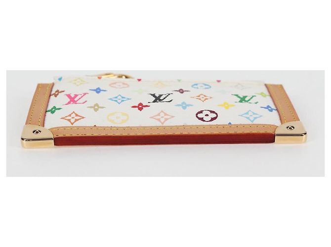 LOUIS VUITTON Monogramm Multicolor Pochette Cles Tasche Weiß M92655 Auth MX081SM - Ansicht 6