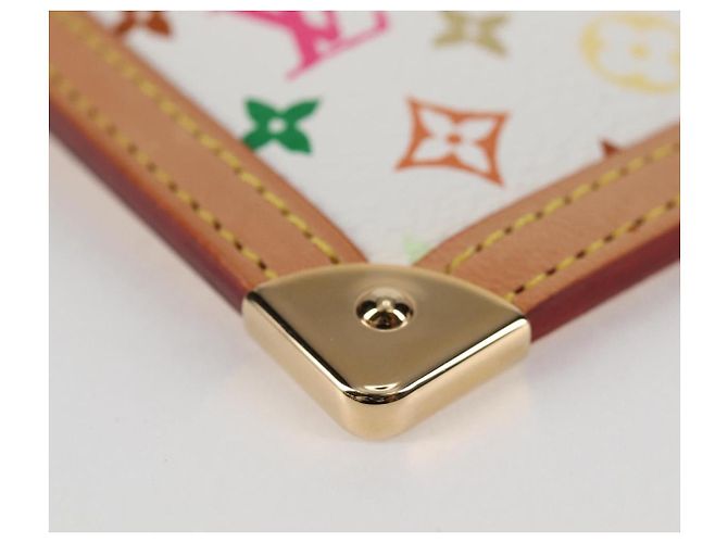 LOUIS VUITTON Monogramm Multicolor Pochette Cles Tasche Weiß M92655 Auth MX081SM - Ansicht 7