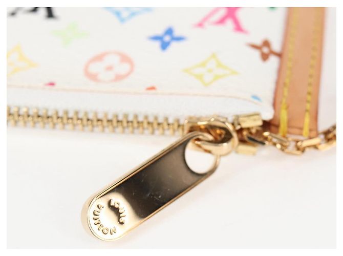 LOUIS VUITTON Monogramm Multicolor Pochette Cles Tasche Weiß M92655 Auth MX081SM - Ansicht 9