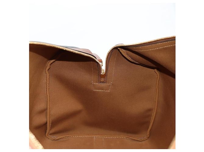 Céline Borsa Boston CELINE Triomphe in pelle PVC 2 in 1 nera e oro Auth nb467M Nero D'oro - vista 24