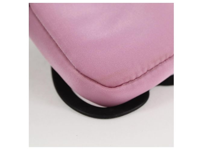 PRADA Pochette per Smartphone Borsa a Spalla Nylon Rosa Argento Auth MX024M - vista 15