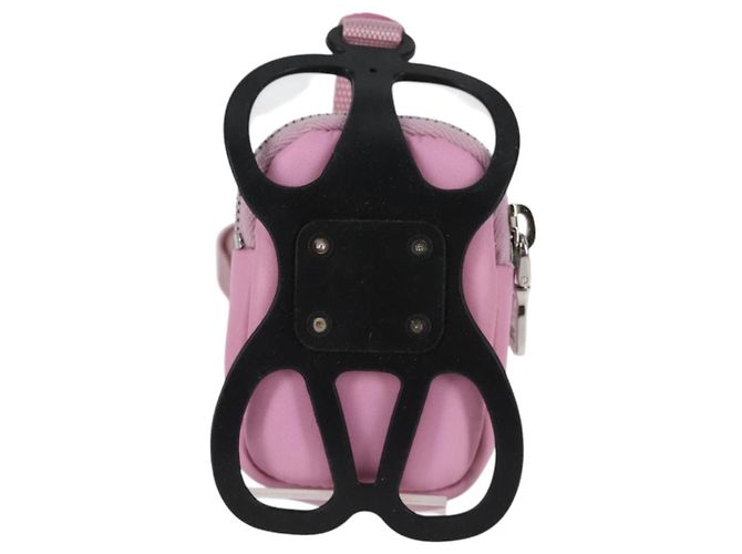 PRADA Pochette per Smartphone Borsa a Spalla Nylon Rosa Argento Auth MX024M - vista 2