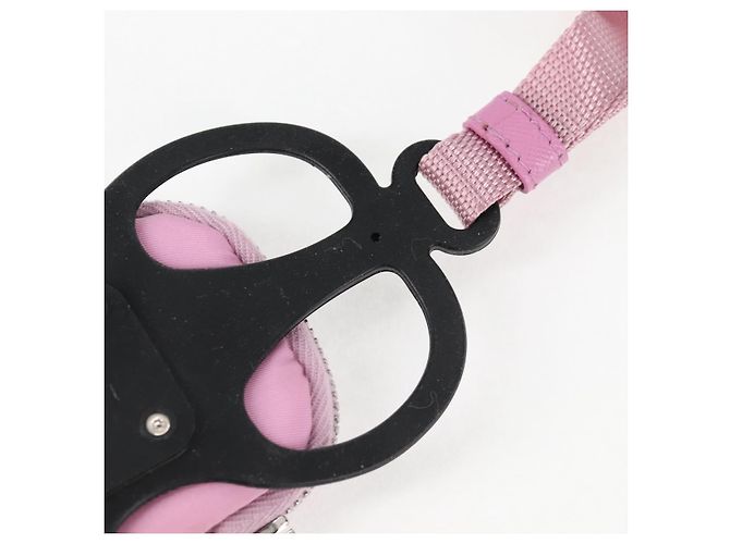 PRADA Pochette per Smartphone Borsa a Spalla Nylon Rosa Argento Auth MX024M - vista 20