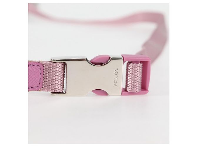 PRADA Pochette per Smartphone Borsa a Spalla Nylon Rosa Argento Auth MX024M - vista 8