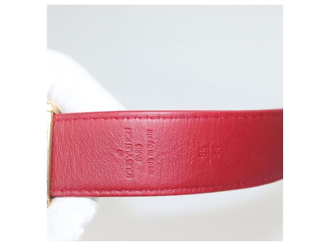 LOUIS VUITTON Multicolor Gürtel Care 37,8" Weiß M9682 Auth BA1635 - Ansicht 11