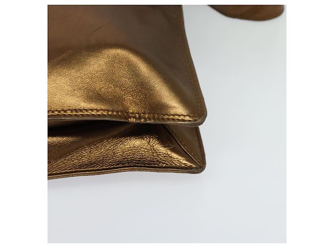CHANEL Schultertasche aus braunem Leder mit goldenem CC Auth bs24975 - Ansicht 15