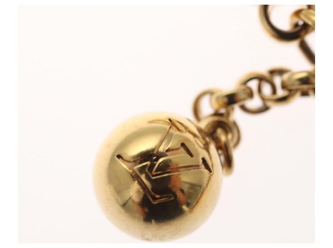 LOUIS VUITTON Fully Flower Charm metallo Rosso Oro M67128 LV Auth EC797 D'oro - vista 5
