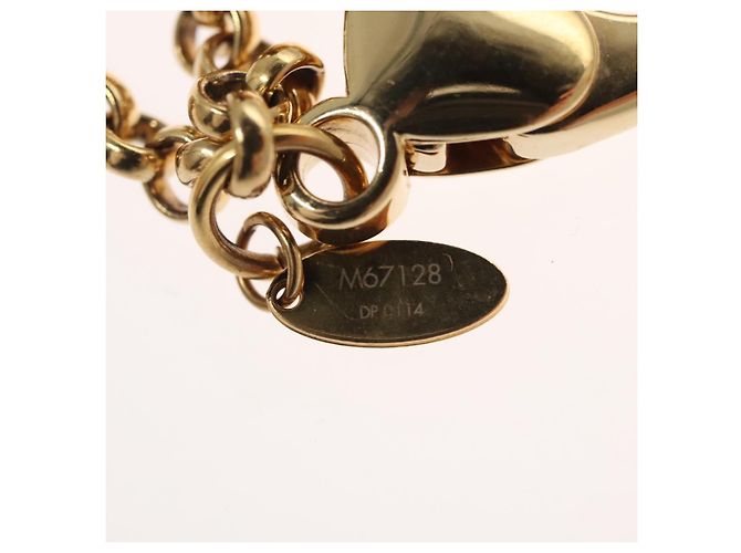 LOUIS VUITTON Fully Flower Charm metallo Rosso Oro M67128 LV Auth EC797 D'oro - vista 9