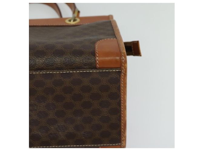 Céline Borsa a mano in tela Macadam CELINE in pelle PVC marrone oro Auth 122440 D'oro - vista 14