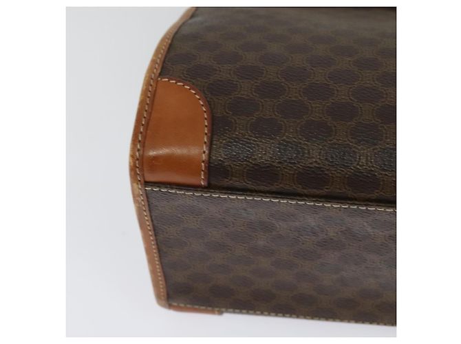 Céline Borsa a mano in tela Macadam CELINE in pelle PVC marrone oro Auth 122440 D'oro - vista 15