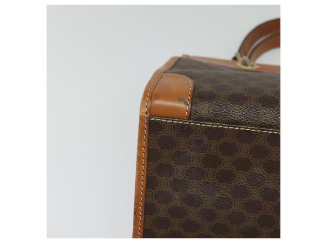 Céline Borsa a mano in tela Macadam CELINE in pelle PVC marrone oro Auth 122440 D'oro - vista 9
