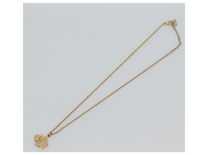 Collana Christian Dior metallo oro Auth bs24730 D'oro - vista 2