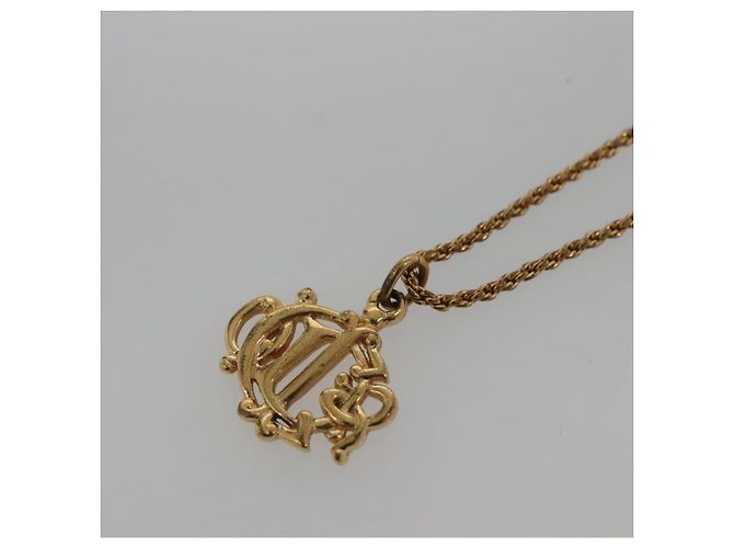 Collana Christian Dior metallo oro Auth bs24730 D'oro - vista 3