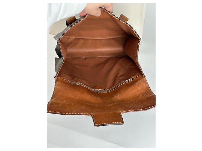 Céline Vintage Celine Monogramm Leder Tasche braun - Ansicht 3