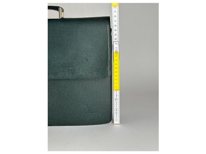 Valigetta vintage in pelle Taiga di Louis Vuitton verde - vista 13