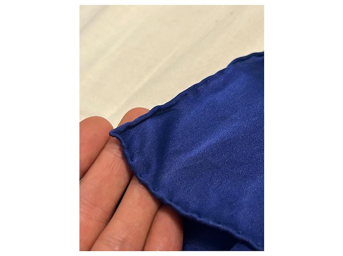 Foulard chanel seta 100 % seta 90 x 90 cm Blu scuro - vista 5