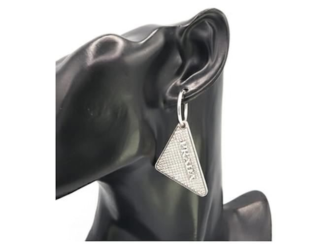 Orecchino a clip in argento sterling Prada - vista 7
