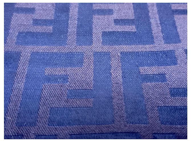 Borsa a mano Fendi Boston Zucca tela nera Nero Blu navy Blu scuro - vista 7