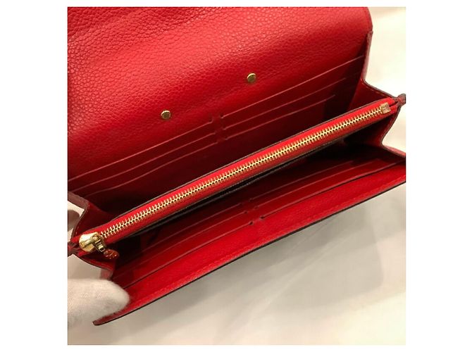 Portafoglio Lungo Pallas Cerise Monogramma Louis Vuitton Marrone Rosso - vista 5