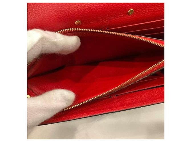 Portafoglio Lungo Pallas Cerise Monogramma Louis Vuitton Marrone Rosso - vista 6
