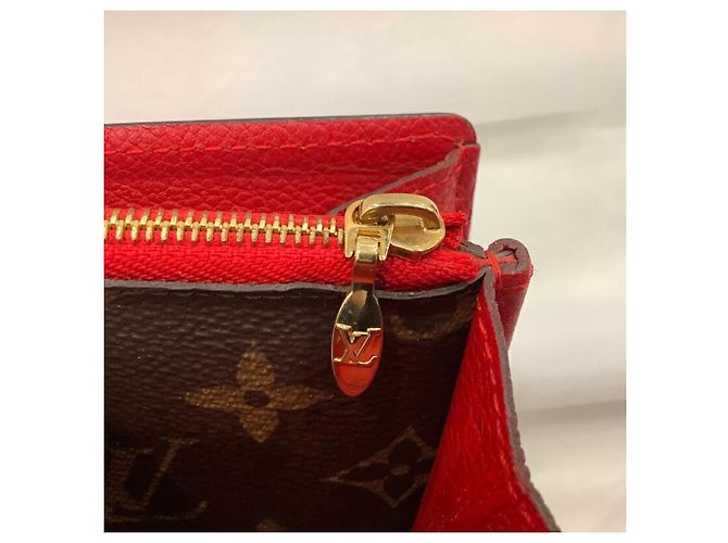 Portafoglio Lungo Pallas Cerise Monogramma Louis Vuitton Marrone Rosso - vista 7