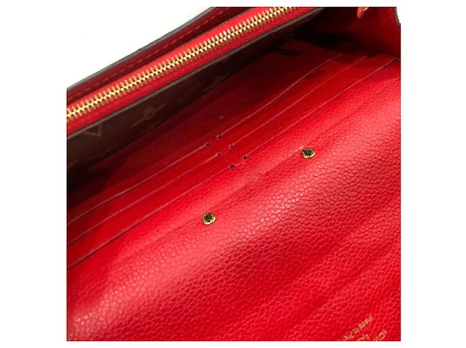 Portafoglio Lungo Pallas Cerise Monogramma Louis Vuitton Marrone Rosso - vista 8