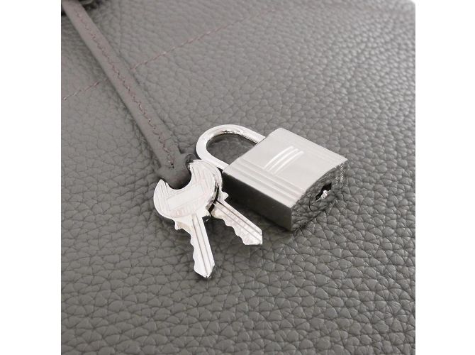 Hermès Borsa Hermes Bolide 31cm in Etain Grigio - vista 5