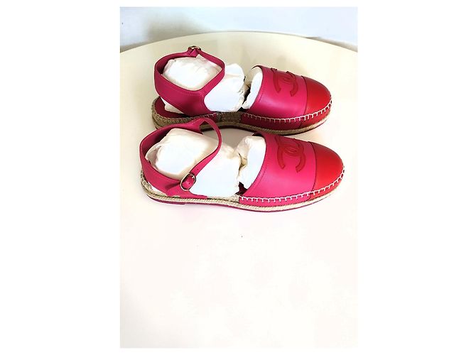 Chanel Espadrilles aus Lammleder Fuchsia Pink CC - Ansicht 2