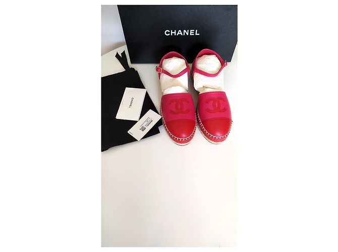 Chanel Espadrilles aus Lammleder Fuchsia Pink CC - Ansicht 4