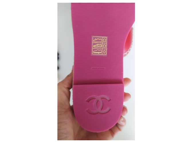 Chanel Espadrilles aus Lammleder Fuchsia Pink CC - Ansicht 5