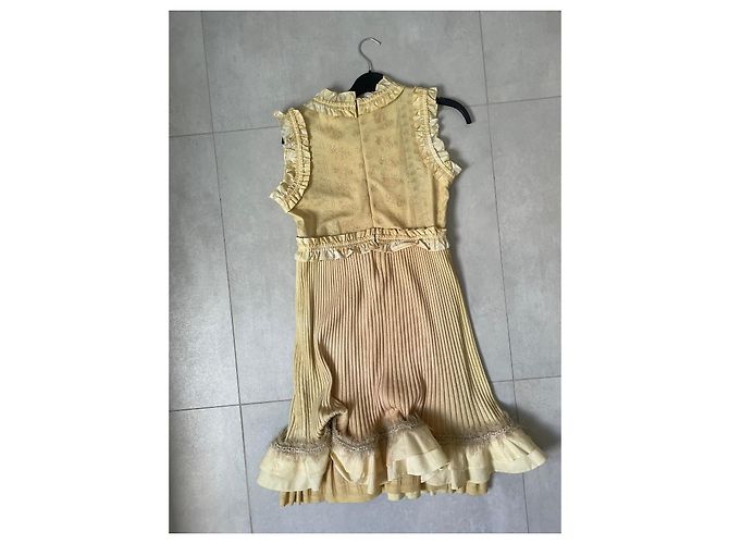 Vestido Chanel de algodón amarillo talla 36 - vista 10