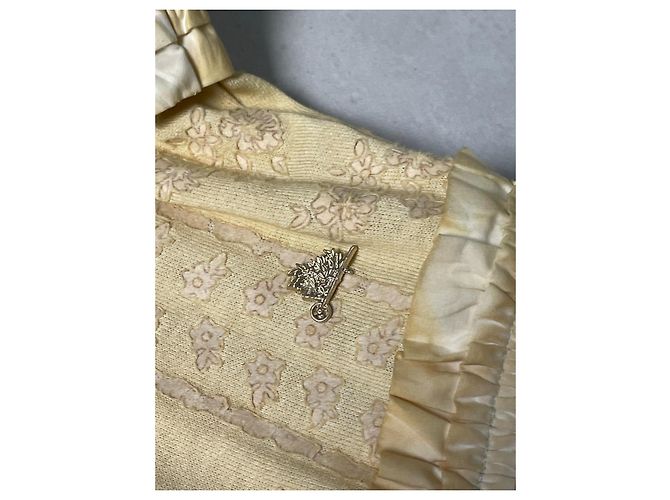 Vestido Chanel de algodón amarillo talla 36 - vista 4