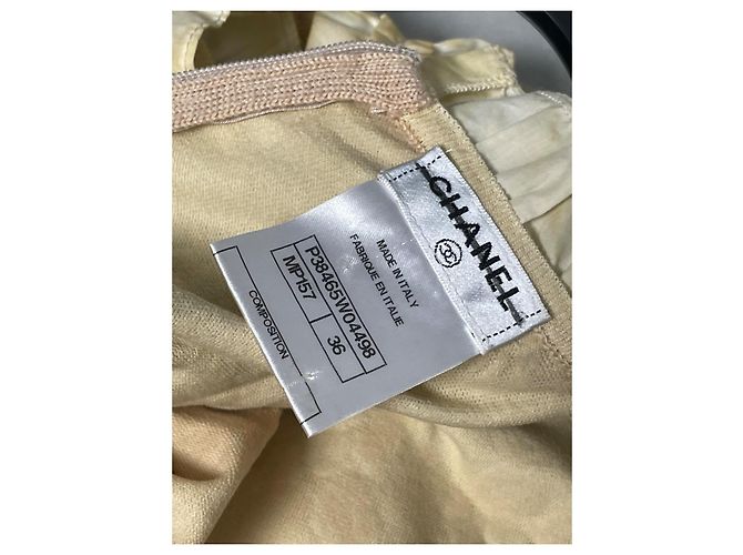 Vestido Chanel de algodón amarillo talla 36 - vista 5