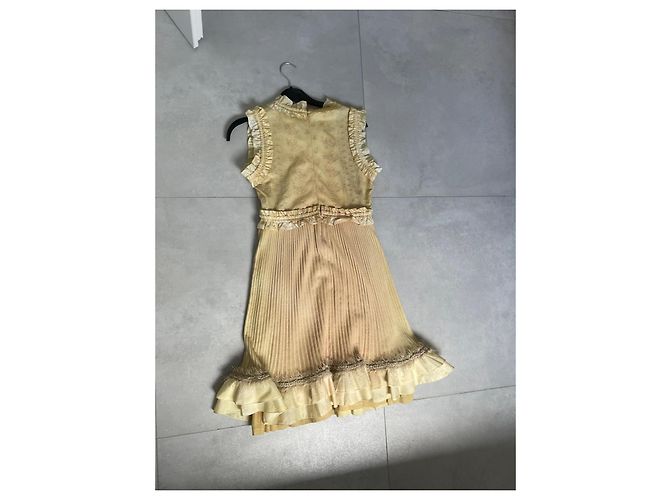 Vestido Chanel de algodón amarillo talla 36 - vista 7
