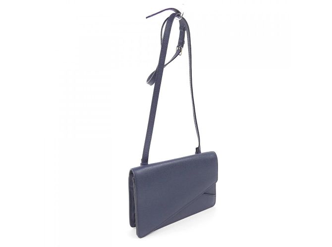 Borsa in pelle blu navy Valextra - vista 2