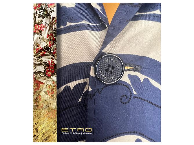 A Vintage little gem from Etro - Silk jacket White Blue - view 10
