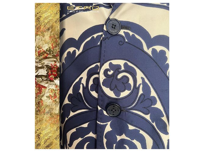 A Vintage little gem from Etro - Silk jacket White Blue - view 8