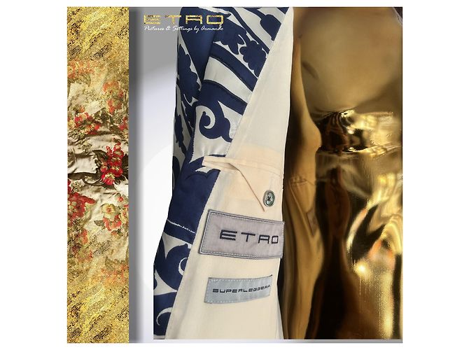 A Vintage little gem from Etro - Silk jacket White Blue - view 9